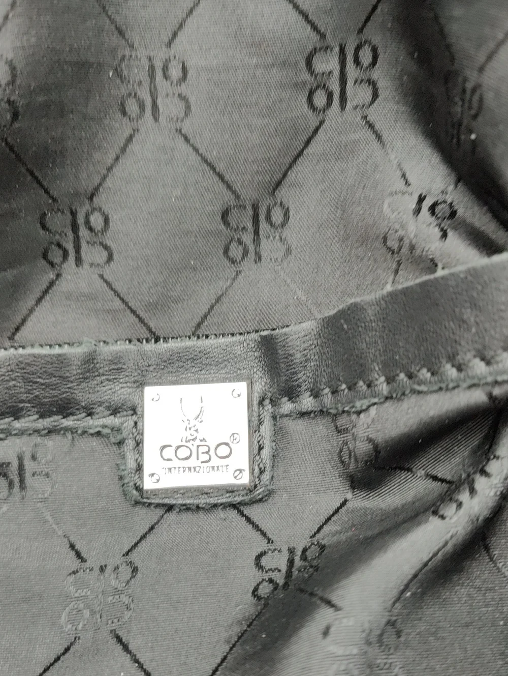 Cobo Black Leather Hobo